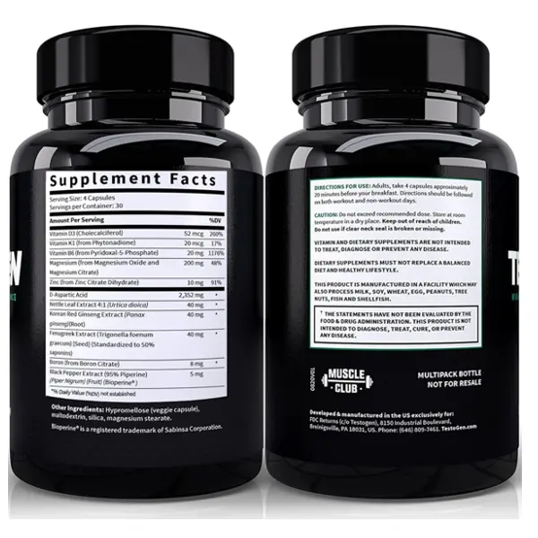 TestoGen Booster for Men - Natural Male Supplement